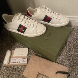Gucci Ace Bee White Sneakers Women